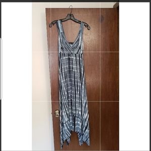Dunia tie dye asymmetrical dress